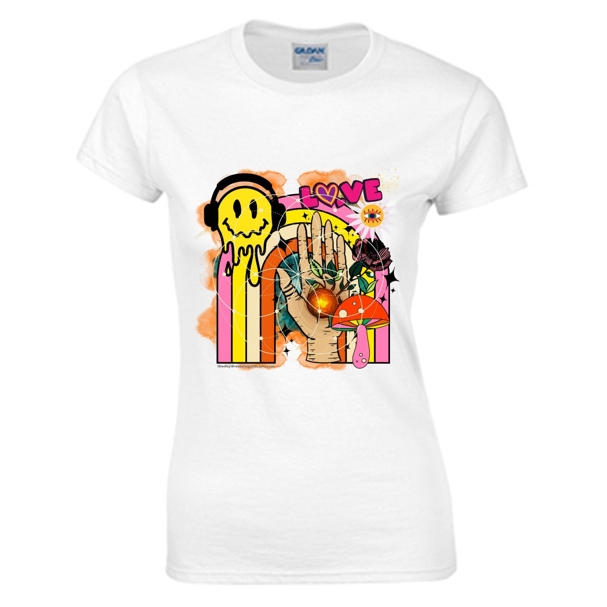 Trippy love Women's O-neck T-shirt | Gildan 180GSM Cotton (DTG)