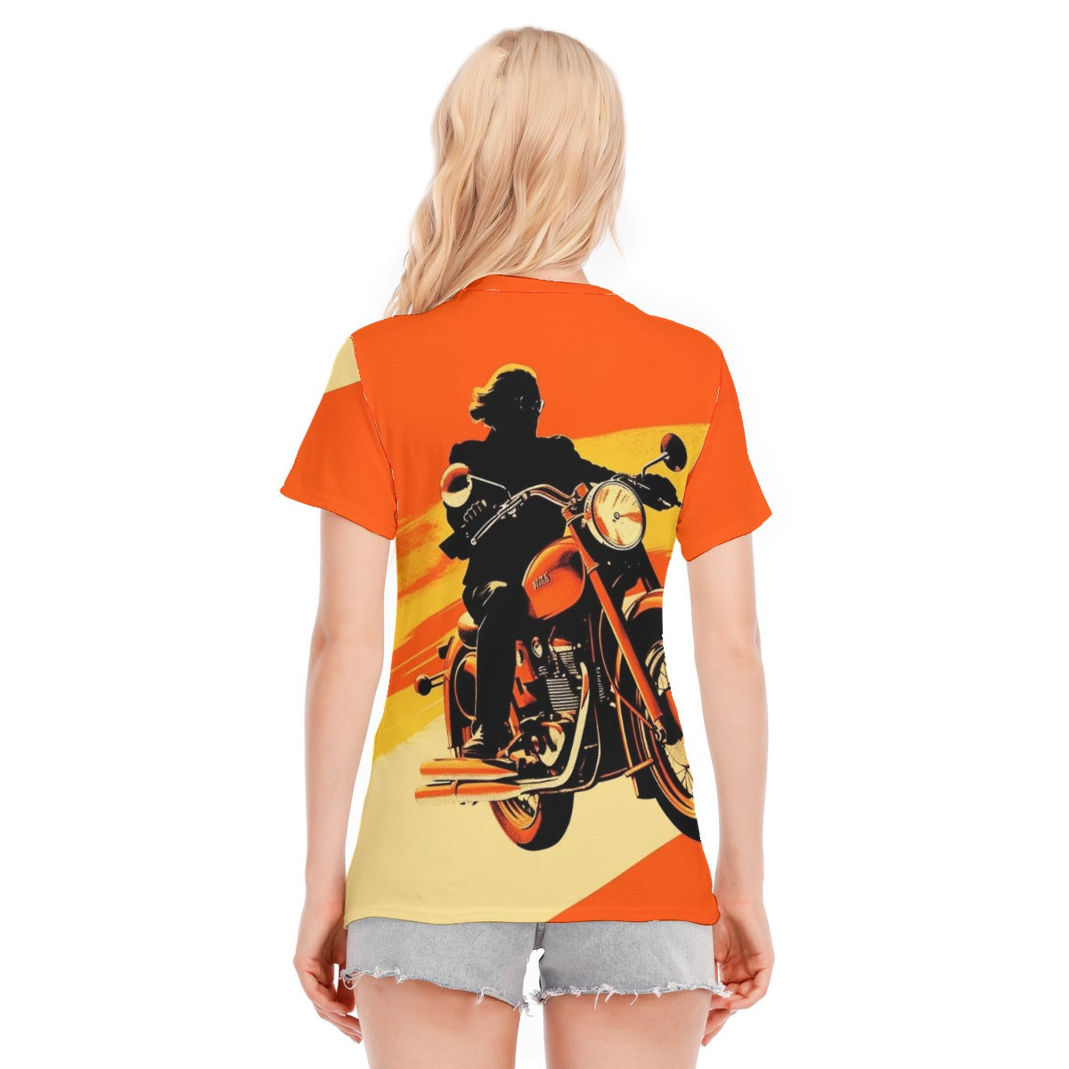 Midnight rider  Women's Round Neck T-Shirt | 190GSM Cotton