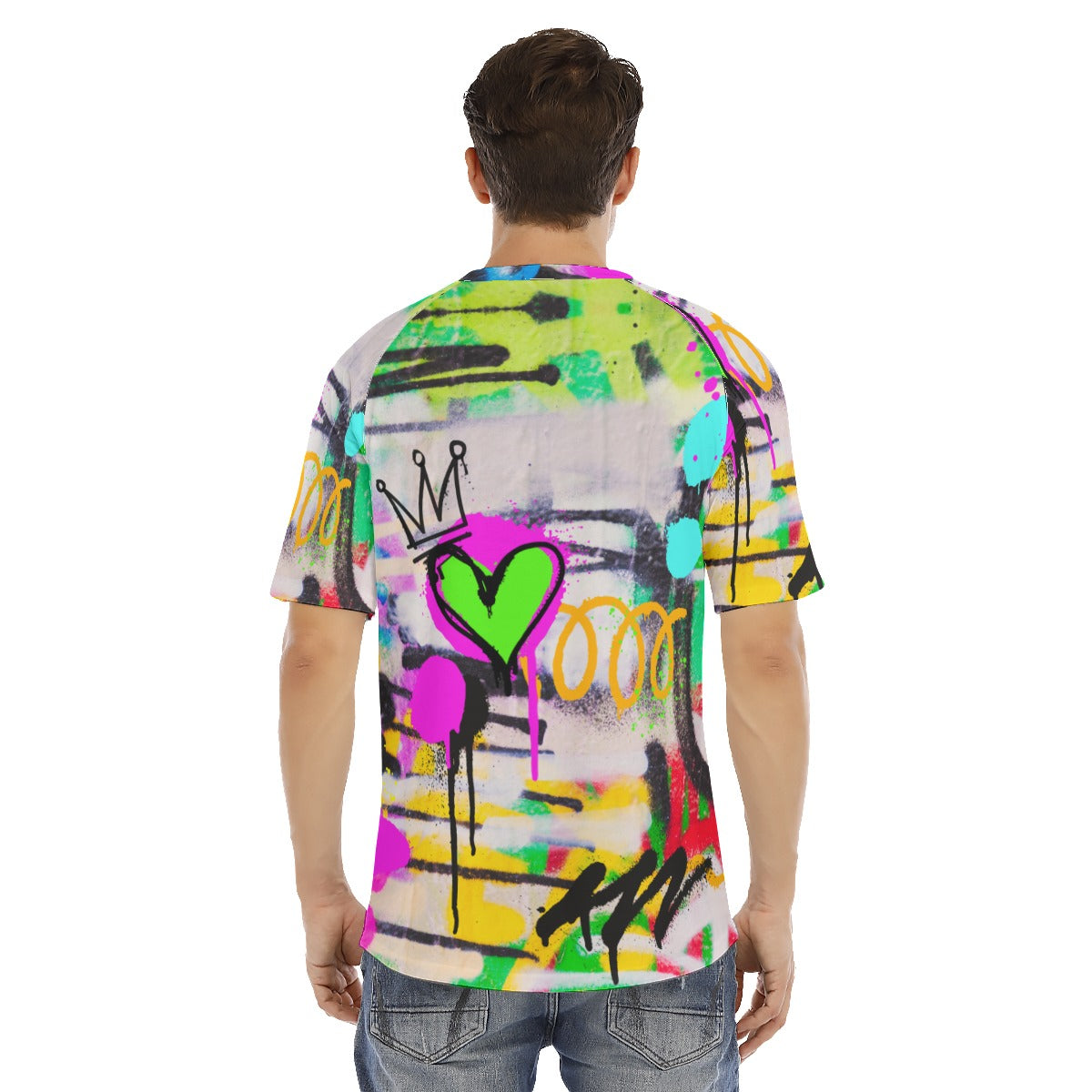 Graffiti Love All-Over Print Men's O-neck Short Sleeve T-shirt