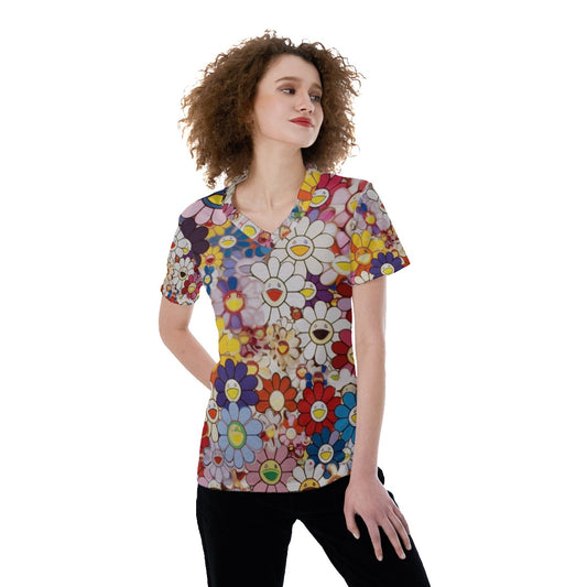 Flower power V-neck Women's T-shirt