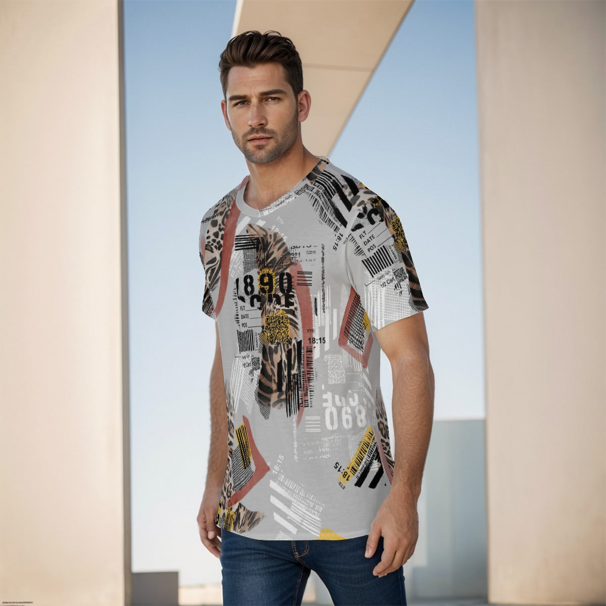 Abstract All-Over Print Men's O-Neck T-Shirt