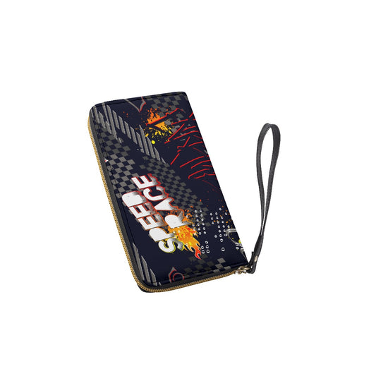 Abstract Wallet With Black Hand Strap