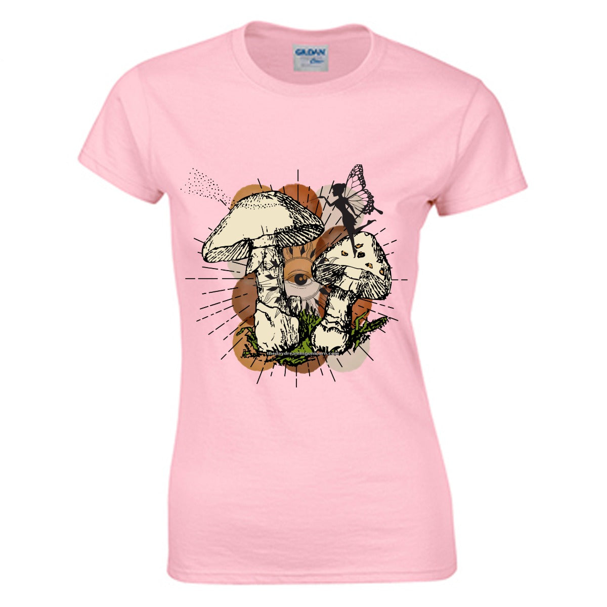 Mushroom  celestial fairy Women's O-neck T-shirt | Gildan 180GSM Cotton (DTG)