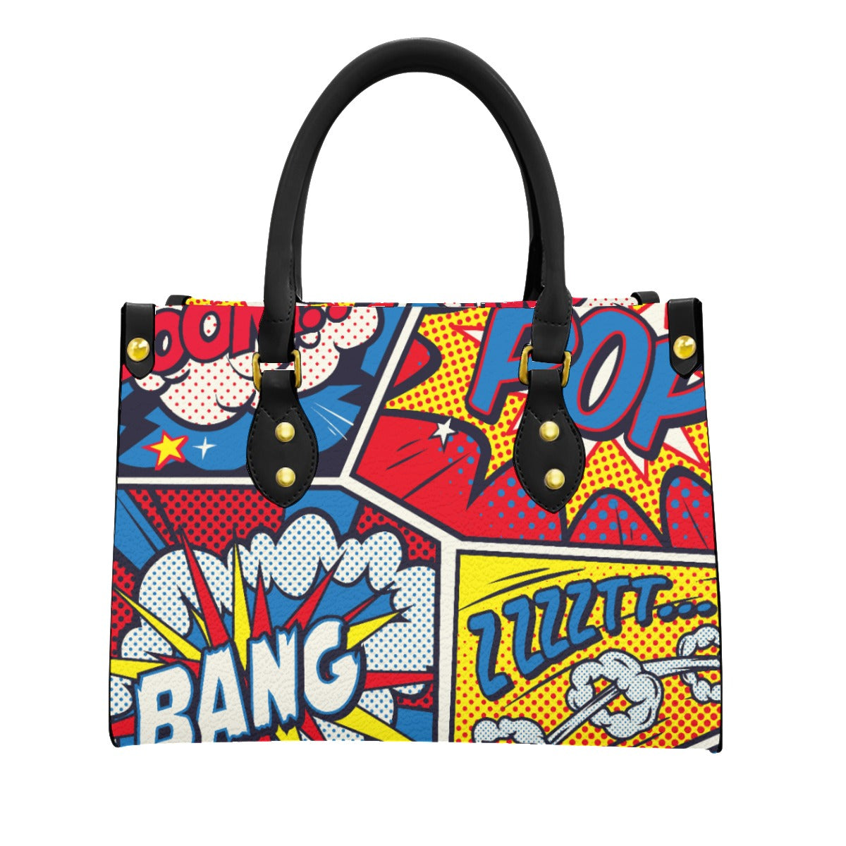 Comic book Women's Tote Bag With Black Handle