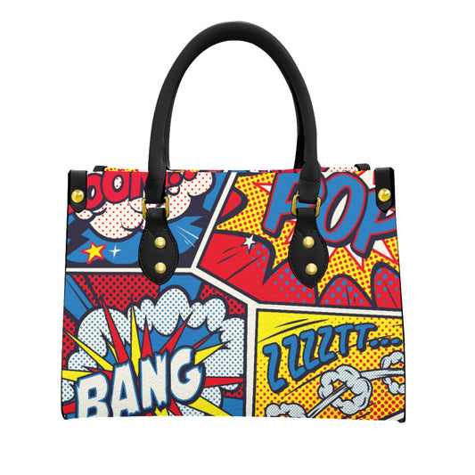 Comic book Women's Tote Bag With Black Handle