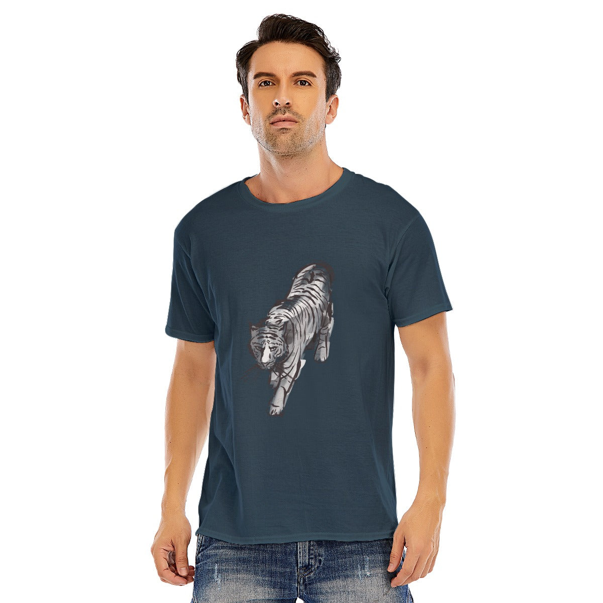 Tiger Unisex O-neck Short Sleeve T-shirt | 180GSM Cotton (DTF)