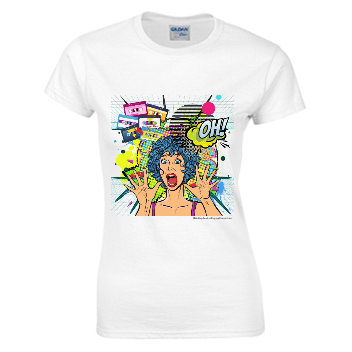 Retro Women's O-neck T-shirt | Gildan 180GSM Cotton (DTG)