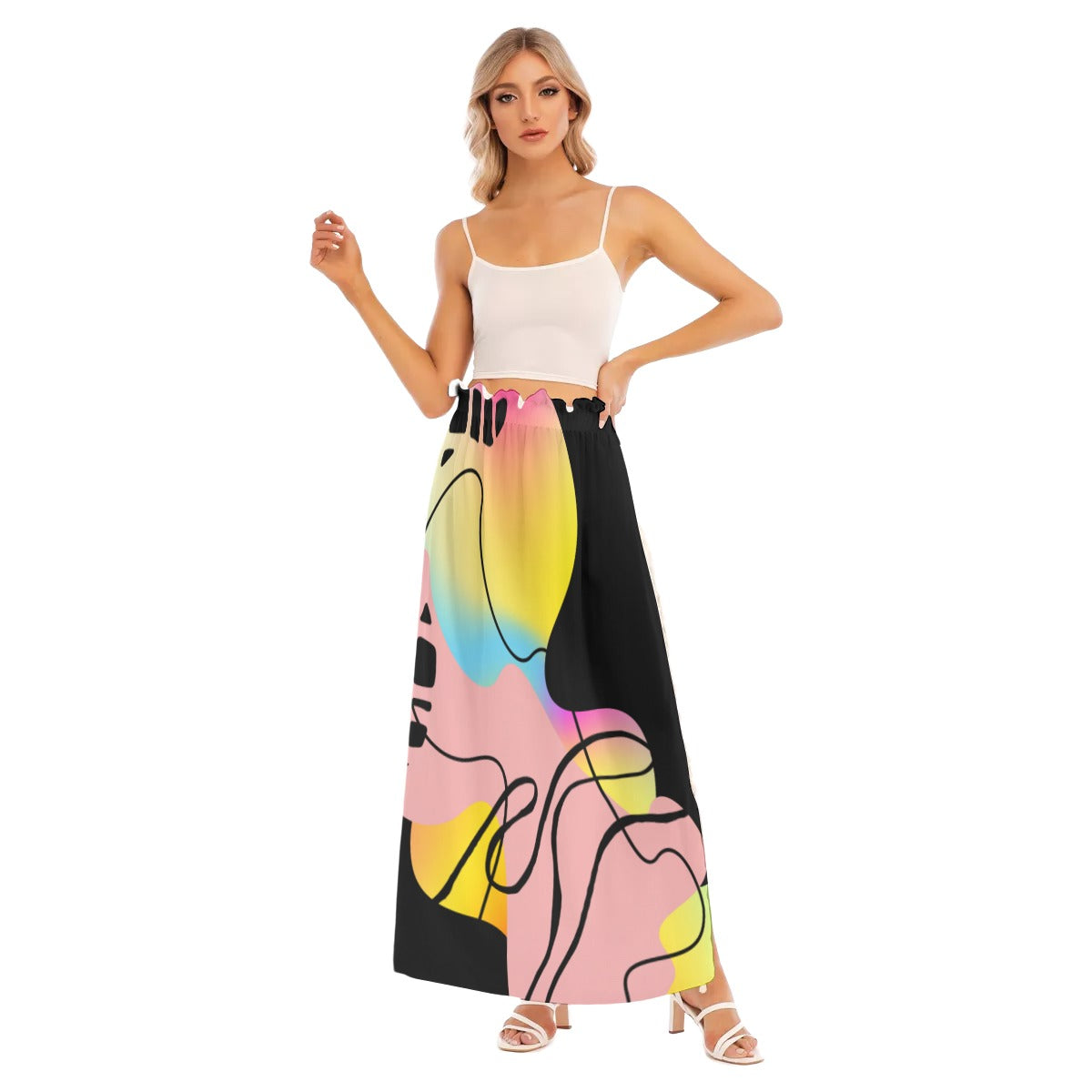 All-Over Print Women's Side Split Skirt