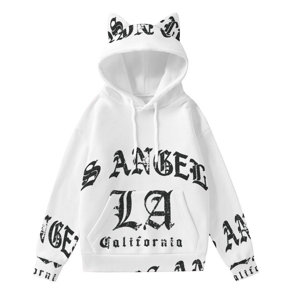 LA Los Ageles California Women's Hoodie with decorative ears