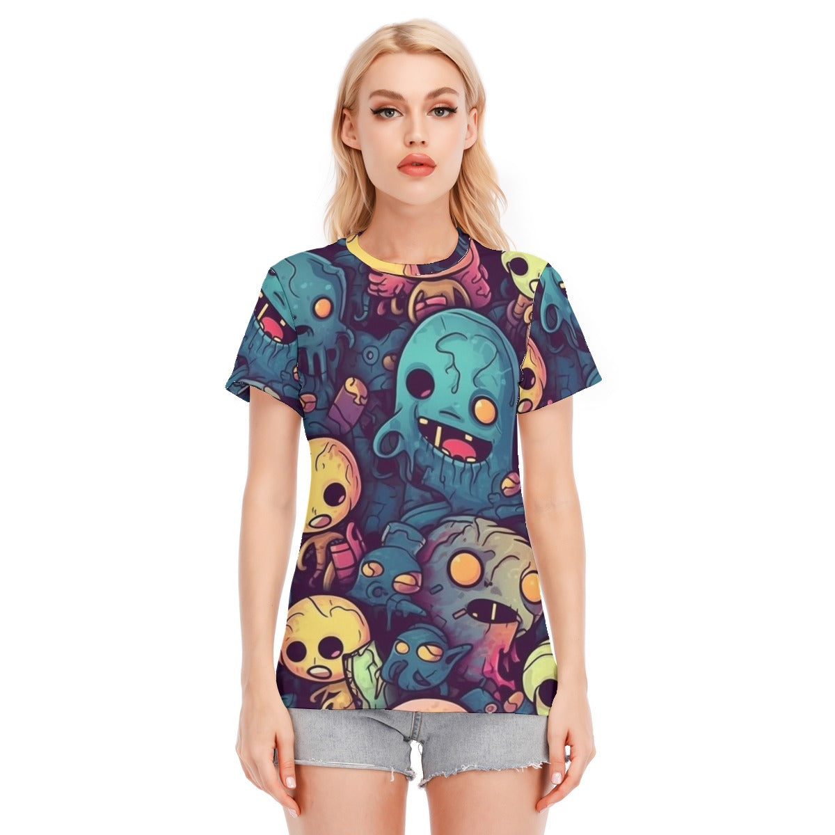 Halloween Women's Round Neck T-Shirt | 190GSM Cotton