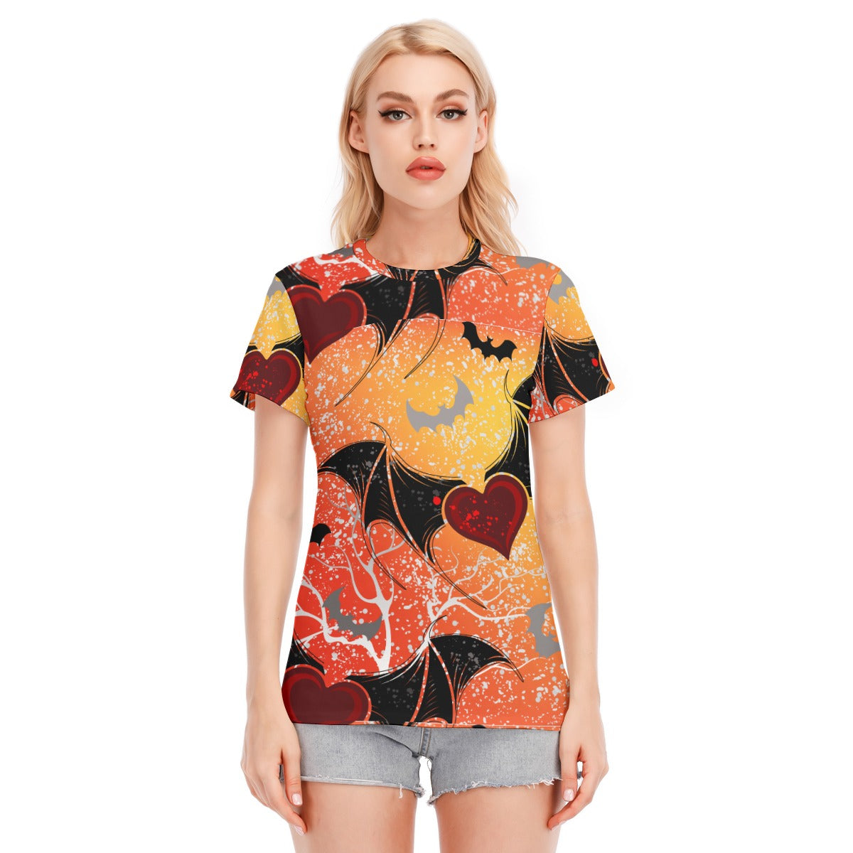 Halloween Women's Round Neck T-Shirt | 190GSM Cotton