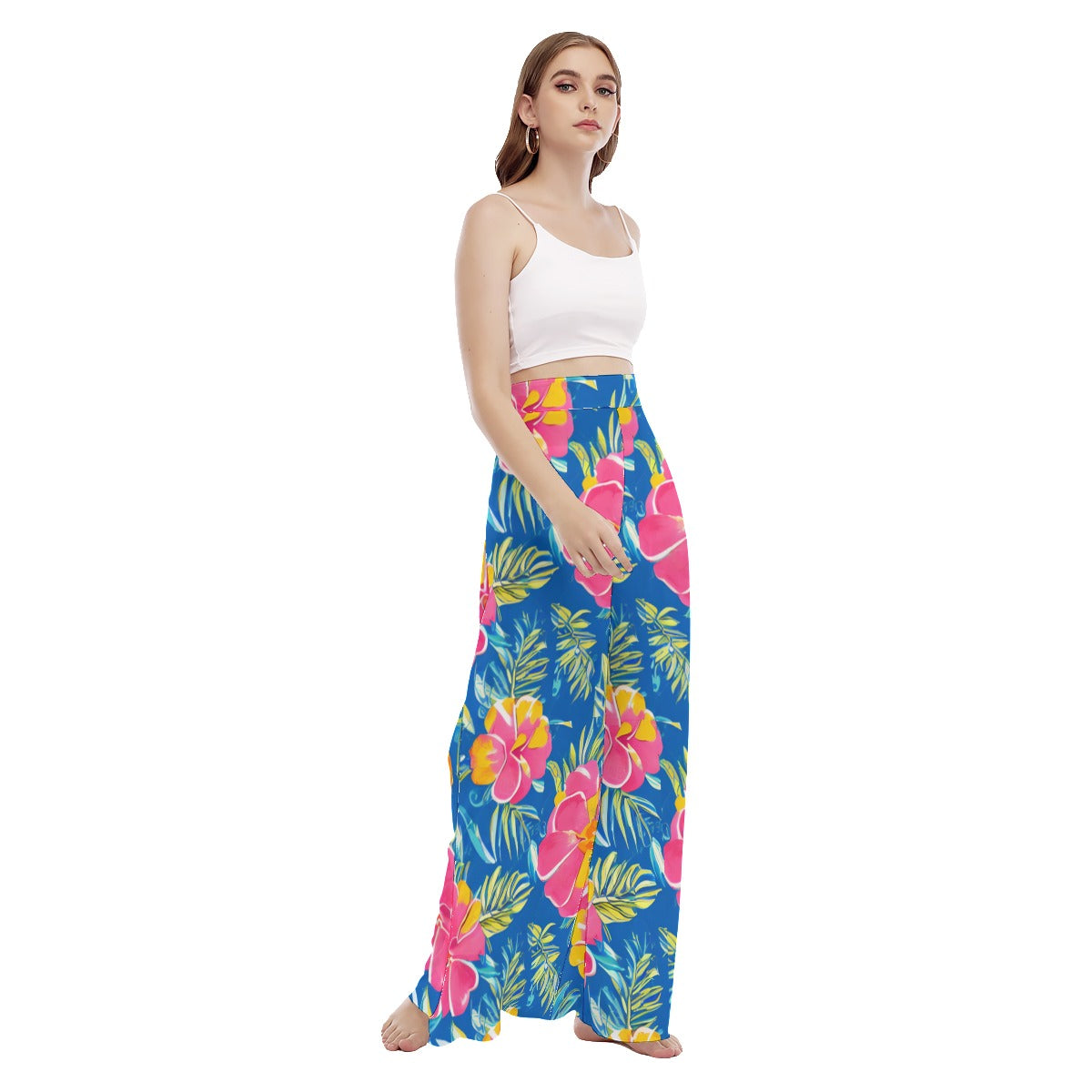 Tropical goddess  Women's High Waist Wide Leg Trousers