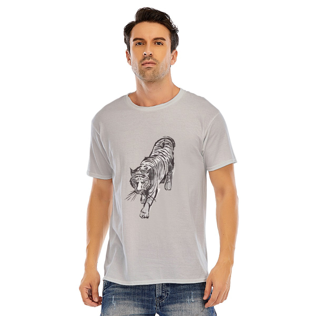 Tiger Unisex O-neck Short Sleeve T-shirt | 180GSM Cotton (DTF)