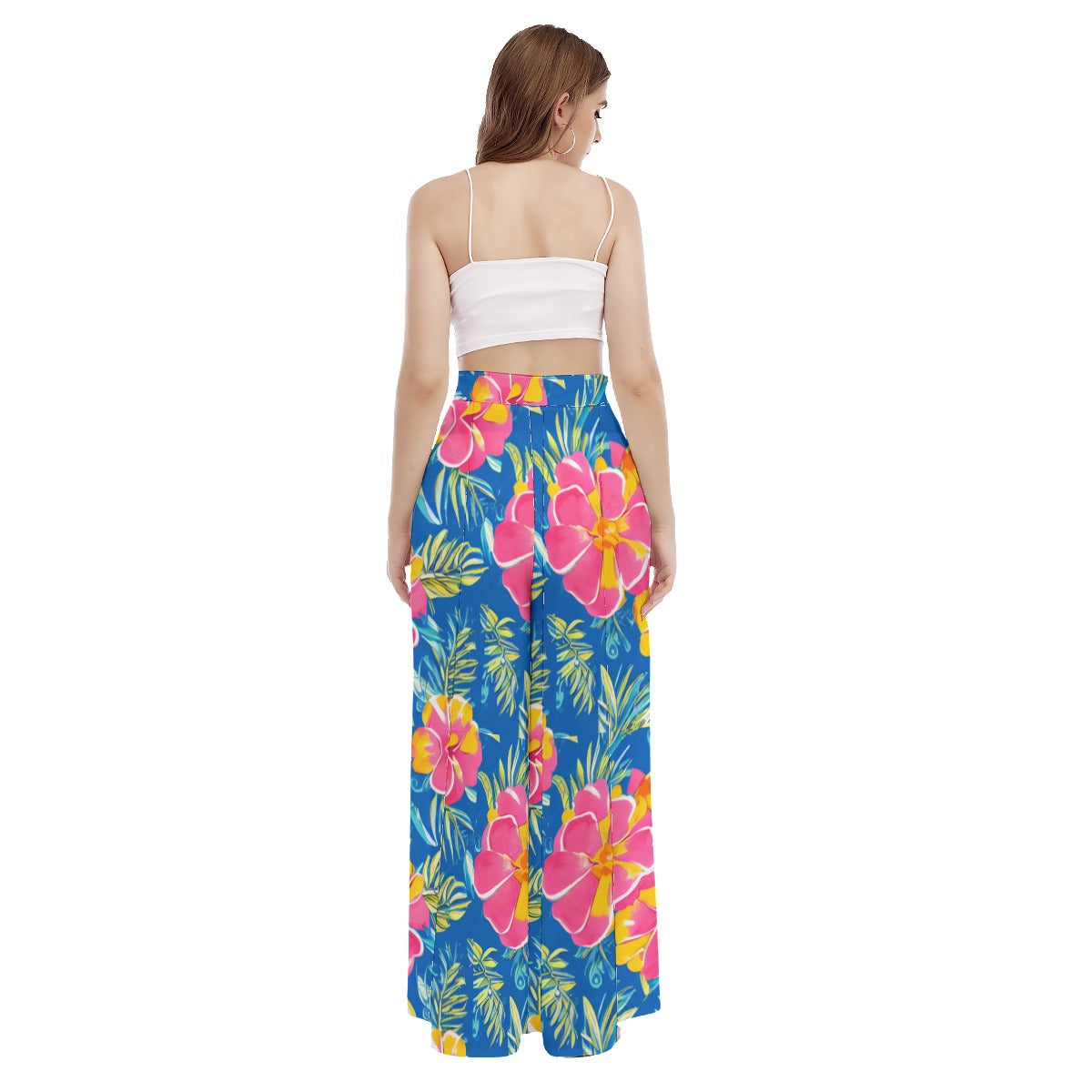 Tropical goddess  Women's High Waist Wide Leg Trousers