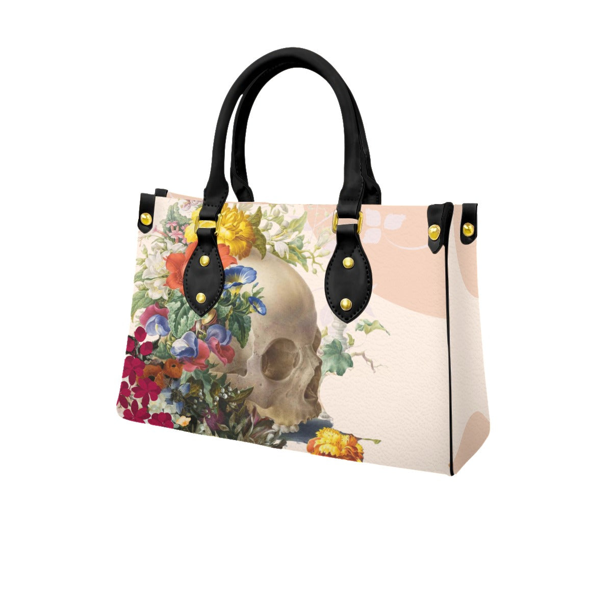 Skull & Flowers PU Handbag