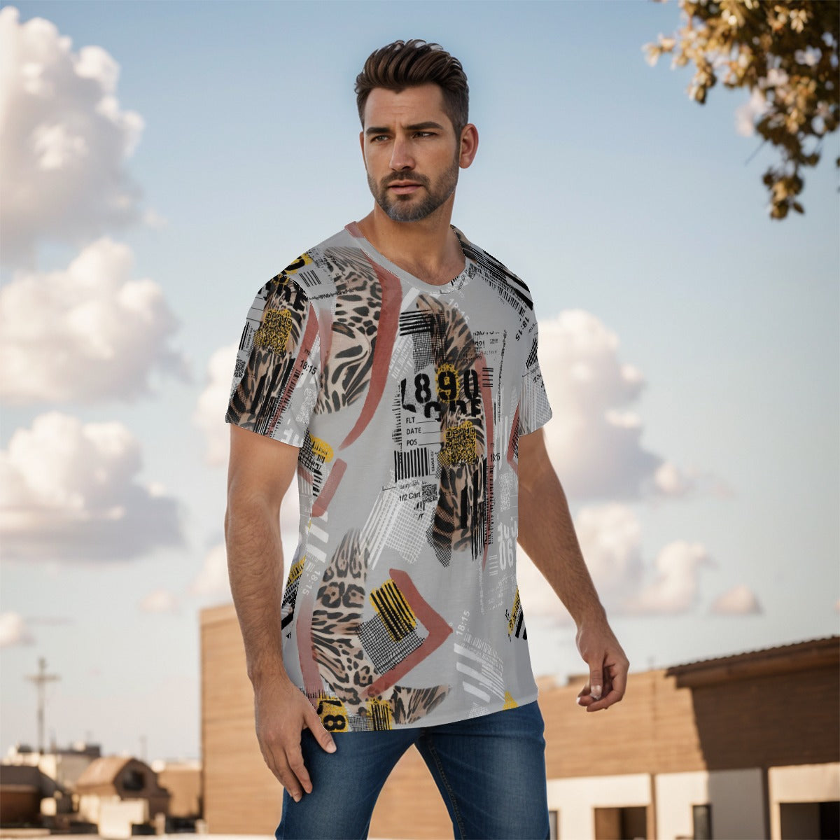 Abstract All-Over Print Men's O-Neck T-Shirt