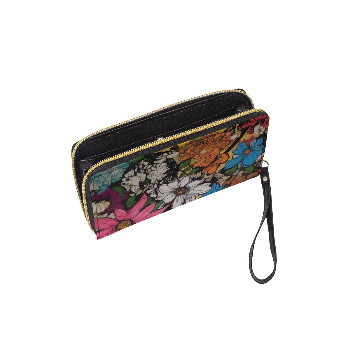 Abstract Wallet With Black Hand Strap