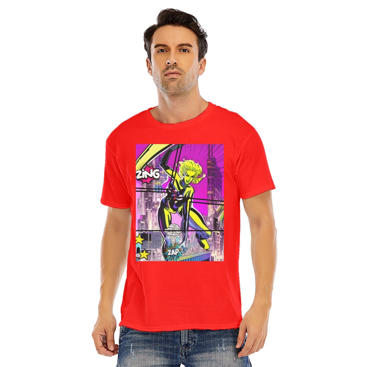 Comic hero Unisex O-neck Short Sleeve T-shirt | 180GSM Cotton (DTF)