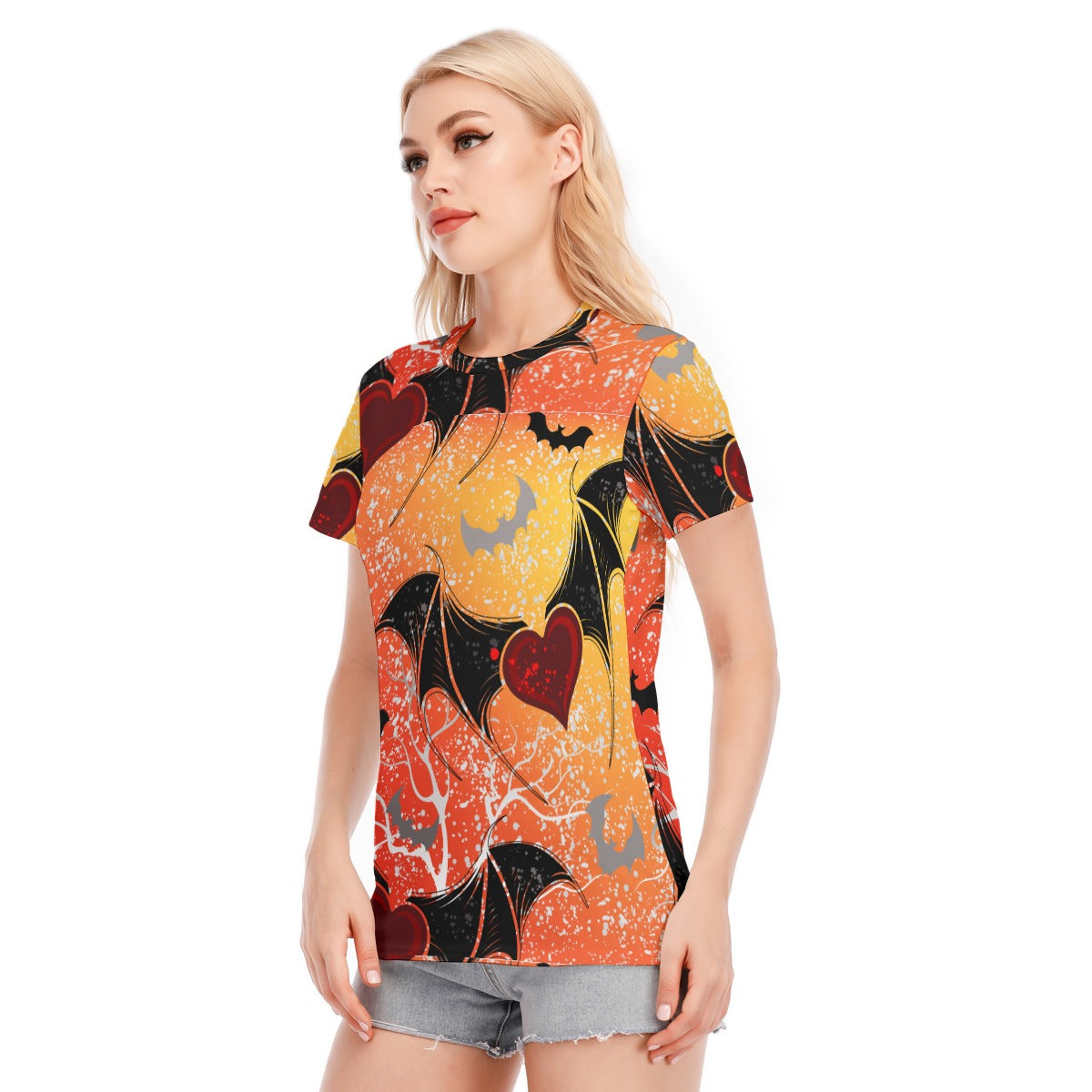 Halloween Women's Round Neck T-Shirt | 190GSM Cotton