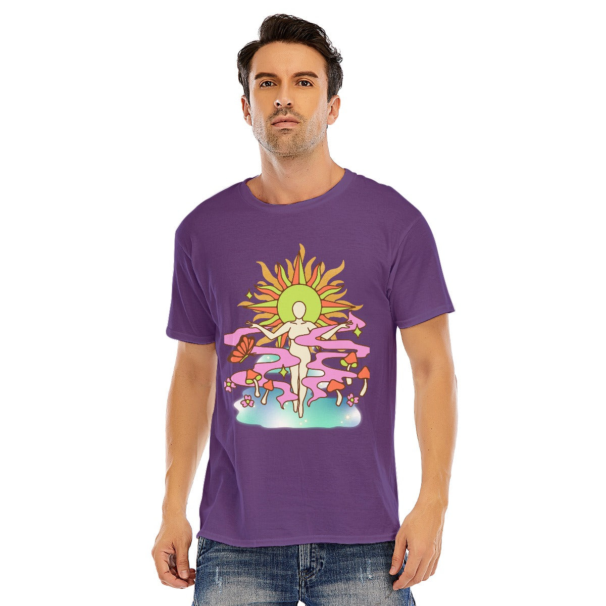 Abstract Unisex O-neck Short Sleeve T-shirt | 180GSM Cotton (DTF)