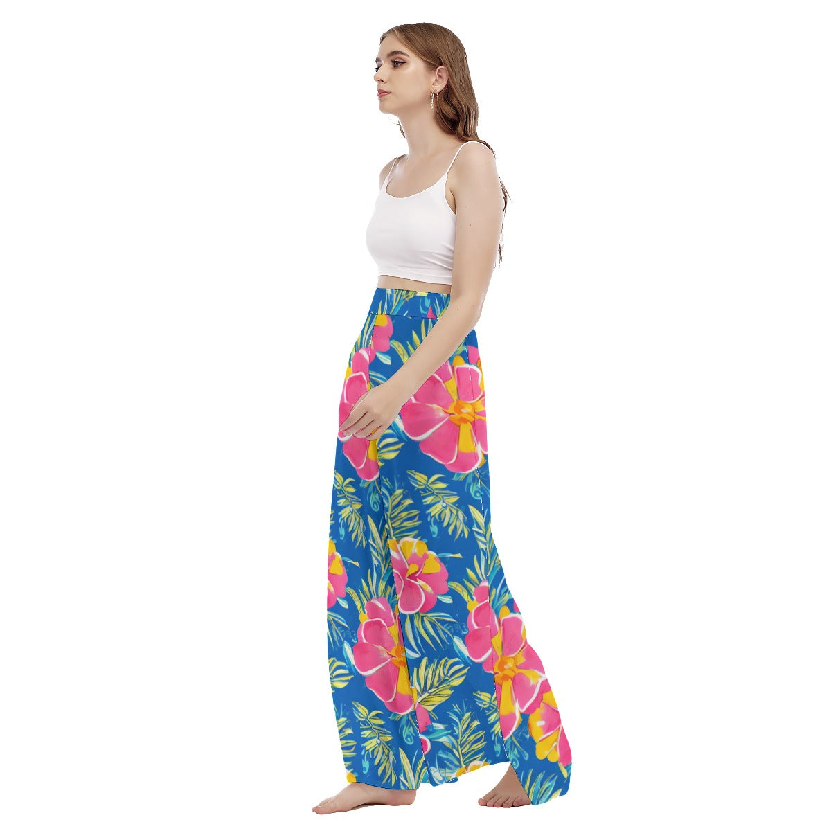 Tropical goddess  Women's High Waist Wide Leg Trousers