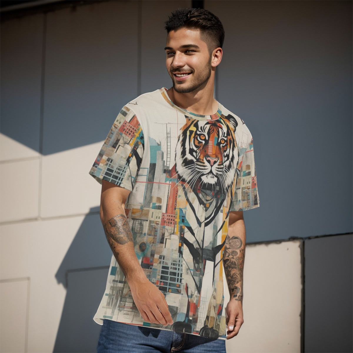 Tiger Men's O-Neck T-Shirt | 190GSM Cotton