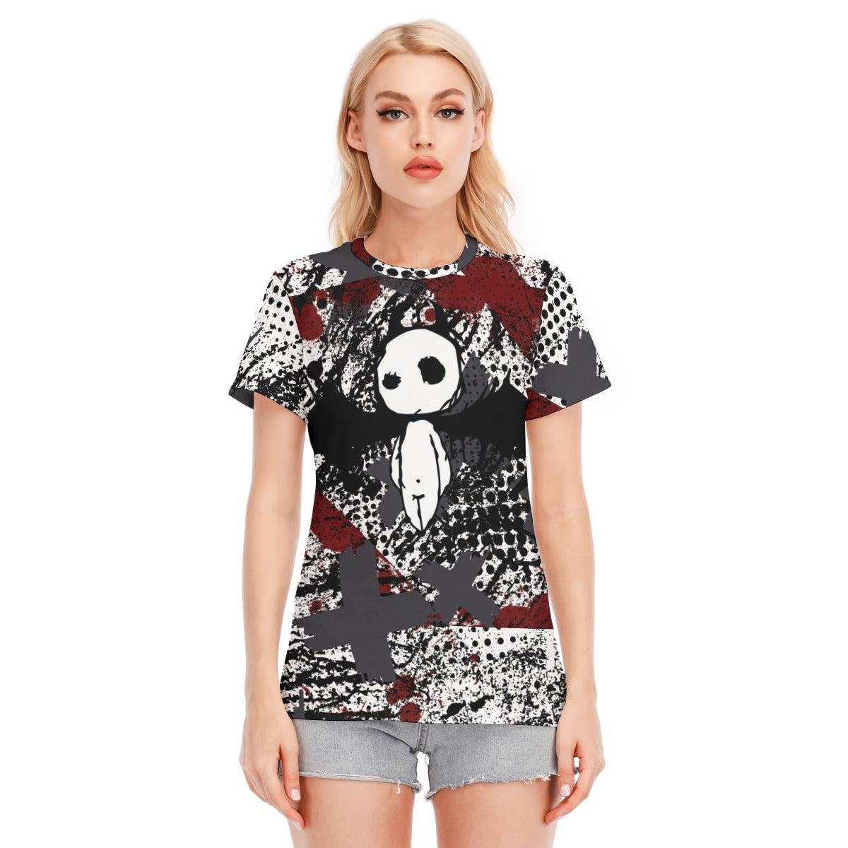 Halloween  Women's Round Neck T-Shirt | 190GSM Cotton