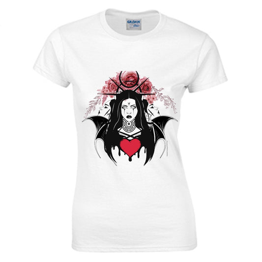 Moon goddess Women's O-neck T-shirt | Gildan 180GSM Cotton (DTG)