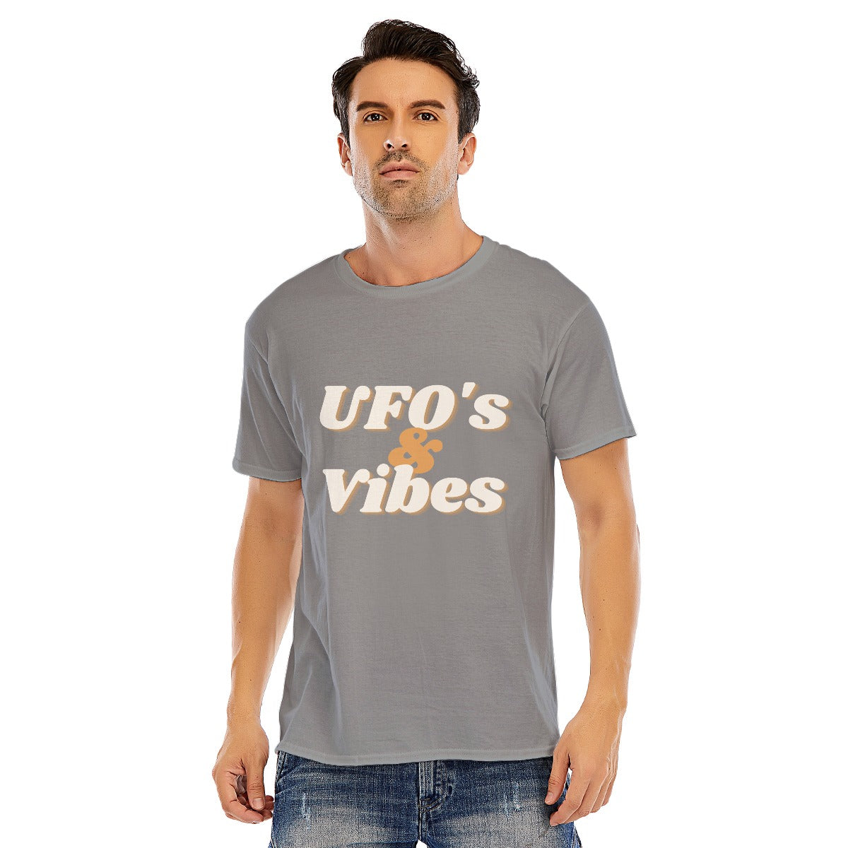 UFOs and vibes Unisex O-neck Short Sleeve T-shirt | 180GSM Cotton (DTF)