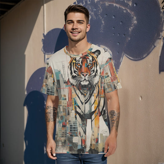 Tiger Men's O-Neck T-Shirt | 190GSM Cotton