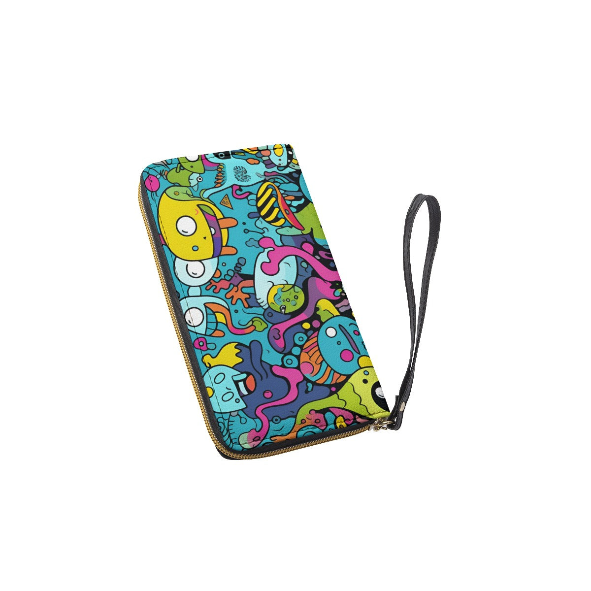 Abstract  Wallet With Black Hand Strap