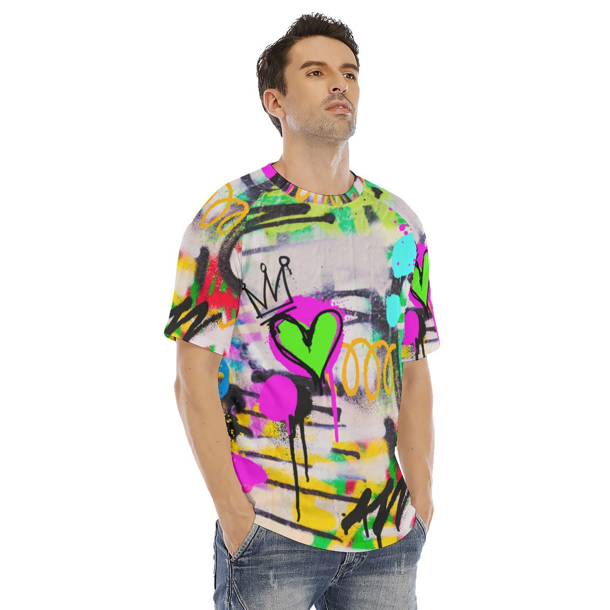 Graffiti Love All-Over Print Men's O-neck Short Sleeve T-shirt