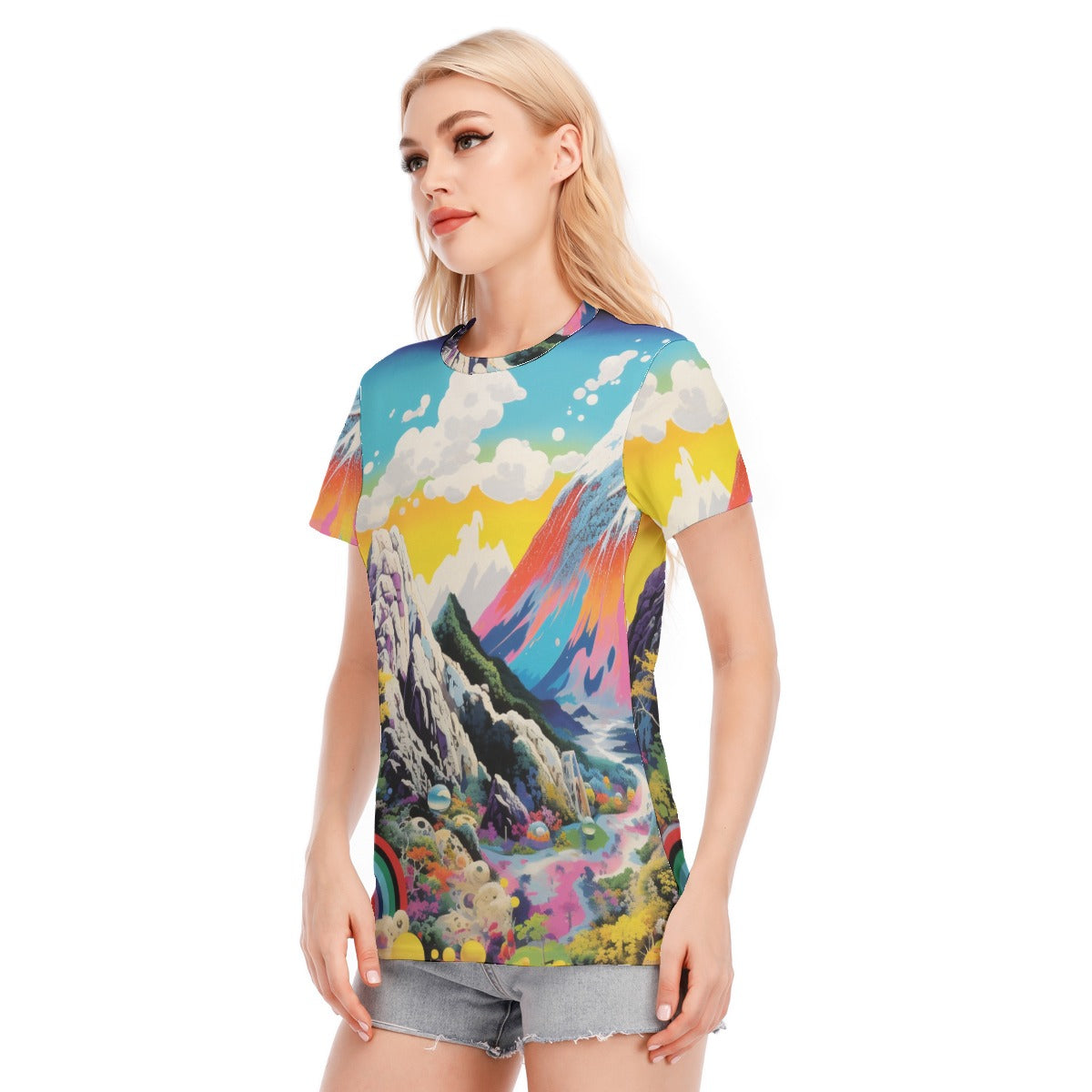 Dream world  Women's Round Neck T-Shirt | 190GSM Cotton