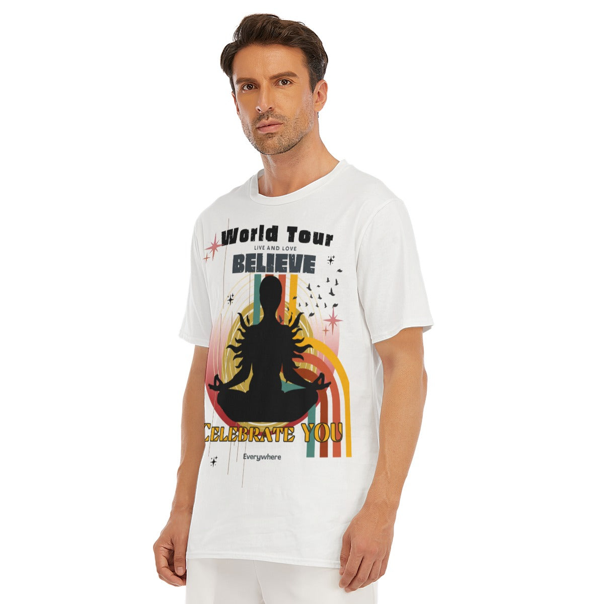 Believe world tour 100% cotton Mens T-shirt