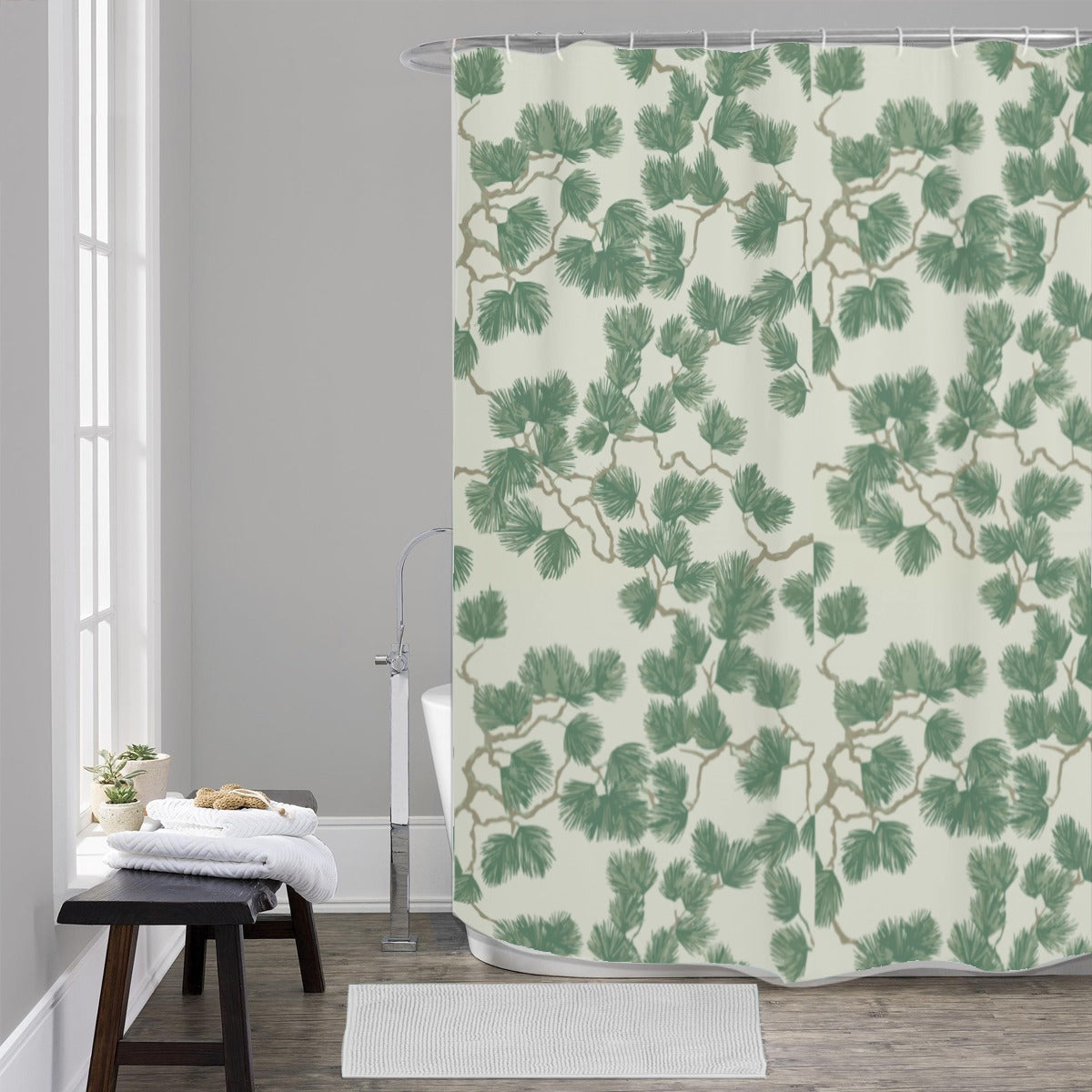 Botanical polyester Shower Curtains 150（gsm）