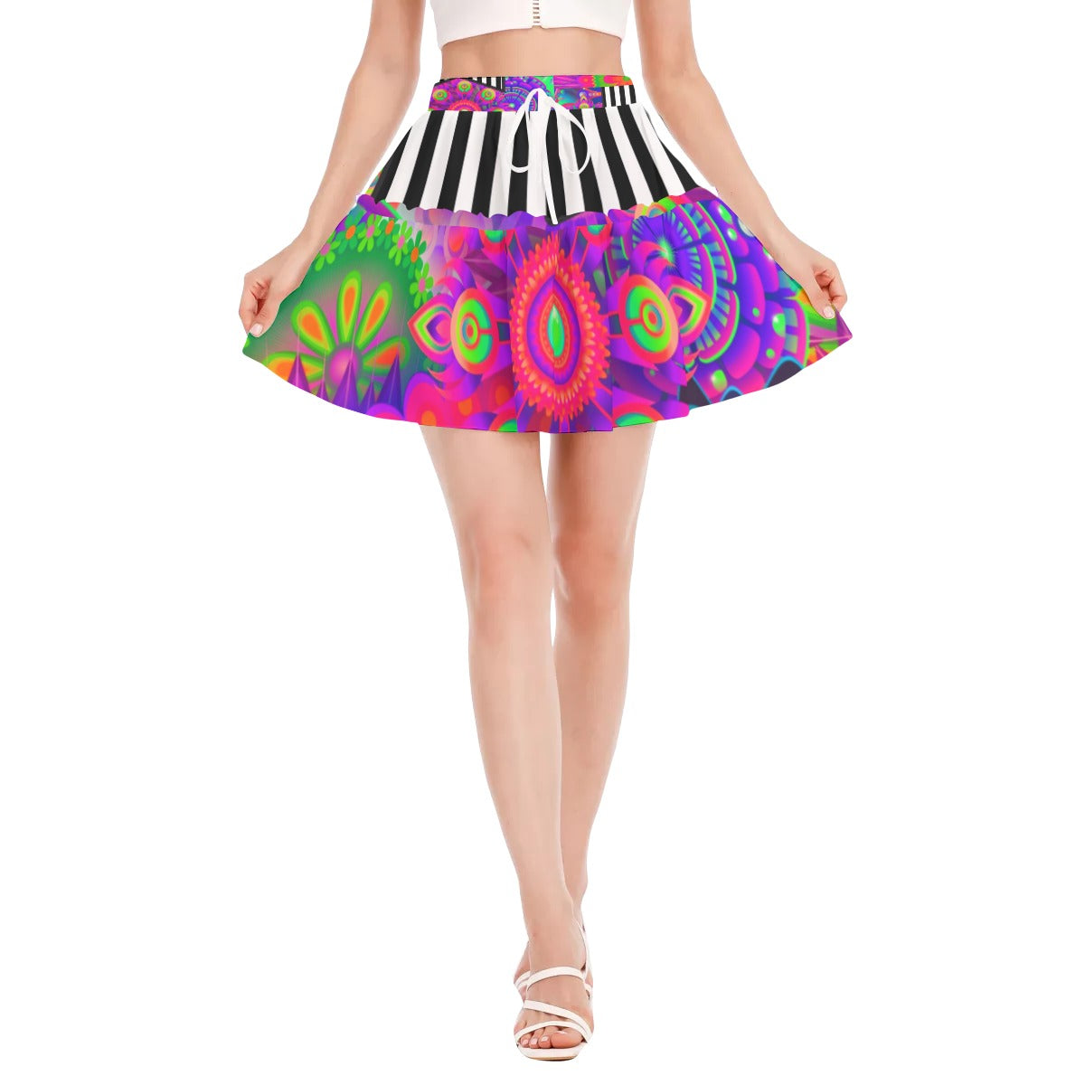 Bold and trippy All-Over Print Women's Ruffled Mini Skirt