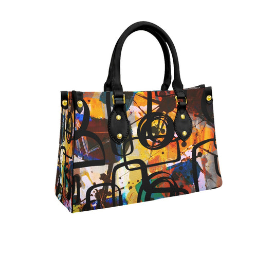 Abstract PU Handbag