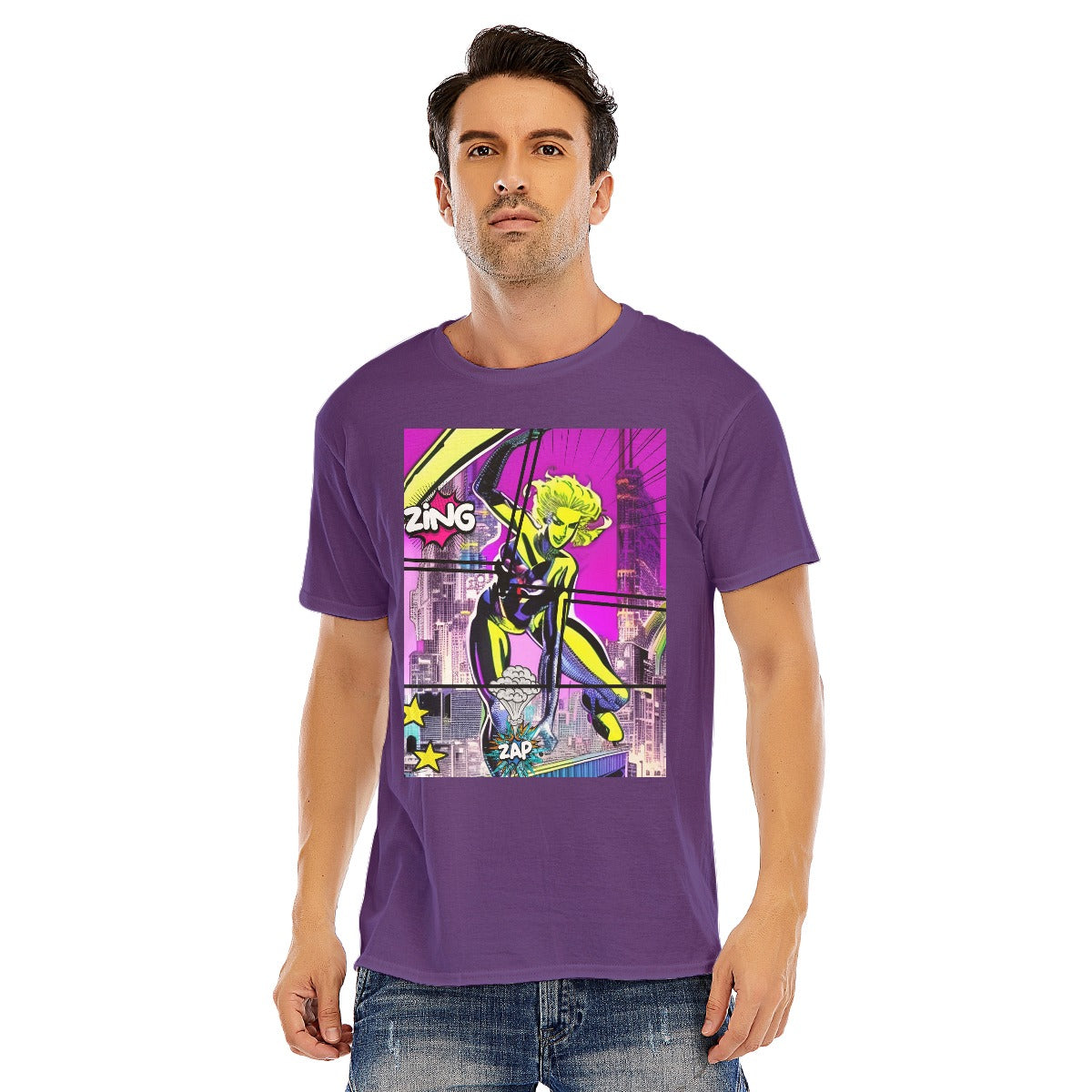 Comic hero Unisex O-neck Short Sleeve T-shirt | 180GSM Cotton (DTF)