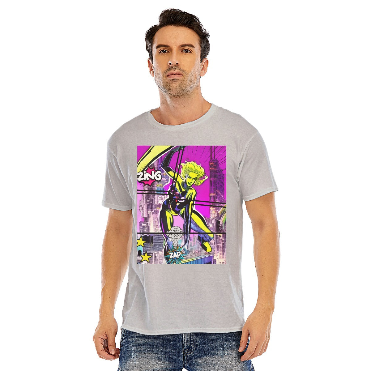 Comic hero Unisex O-neck Short Sleeve T-shirt | 180GSM Cotton (DTF)