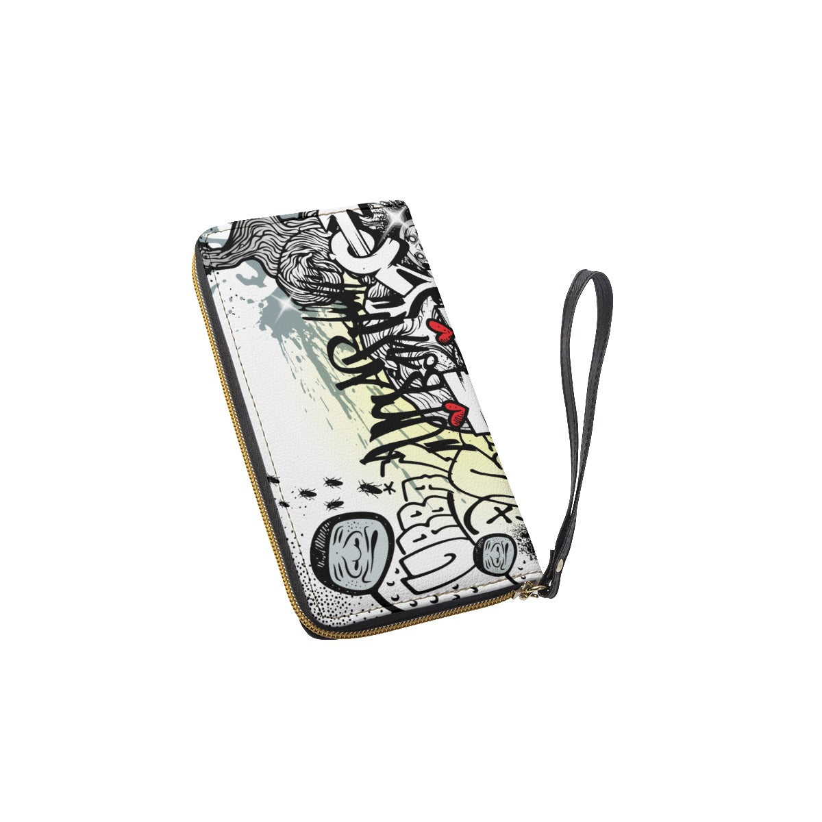 Abstract Wallet With Black Hand Strap