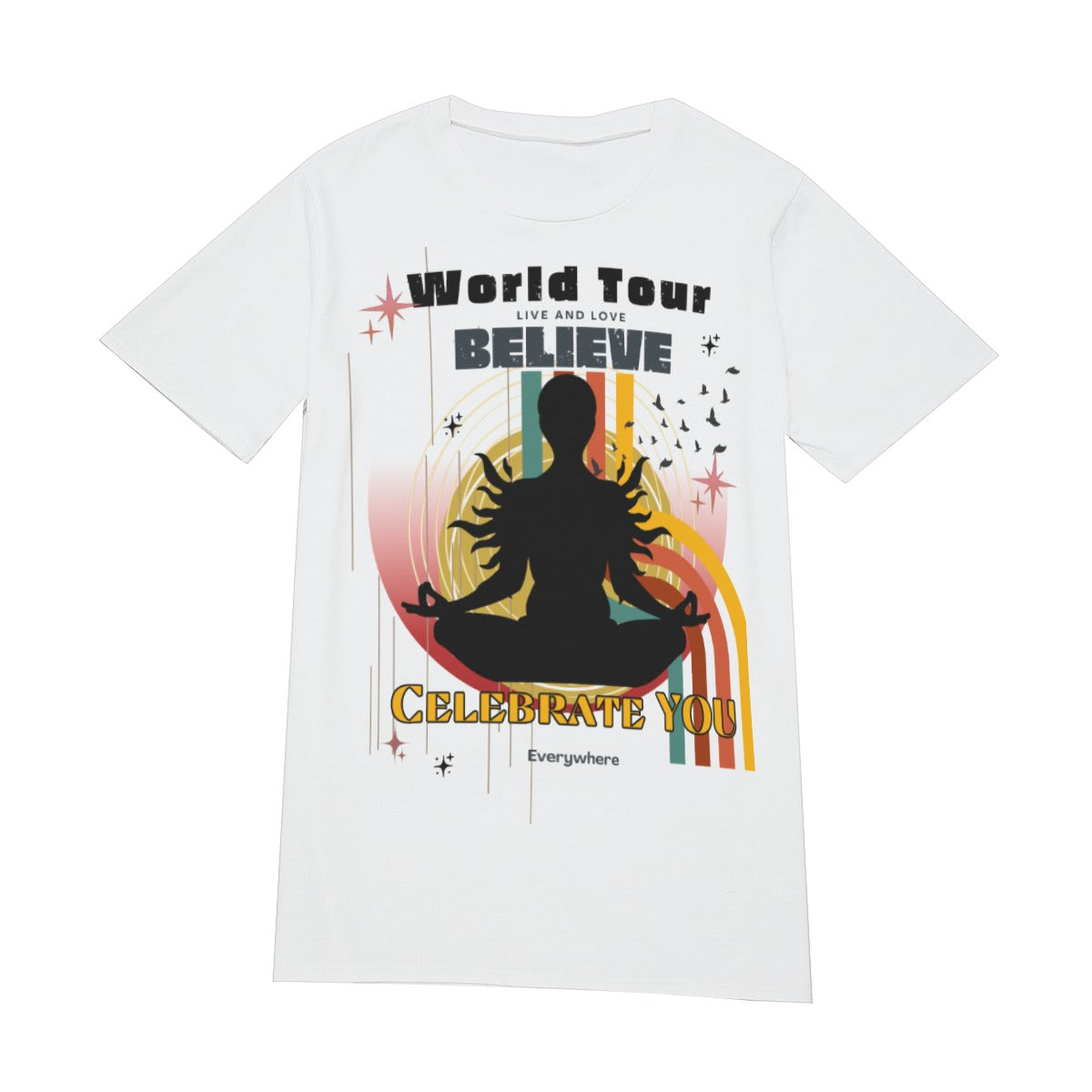 Believe world tour 100% cotton Mens T-shirt