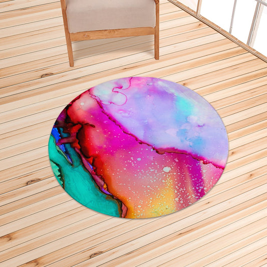 Abstract watercolor Foldable round mat