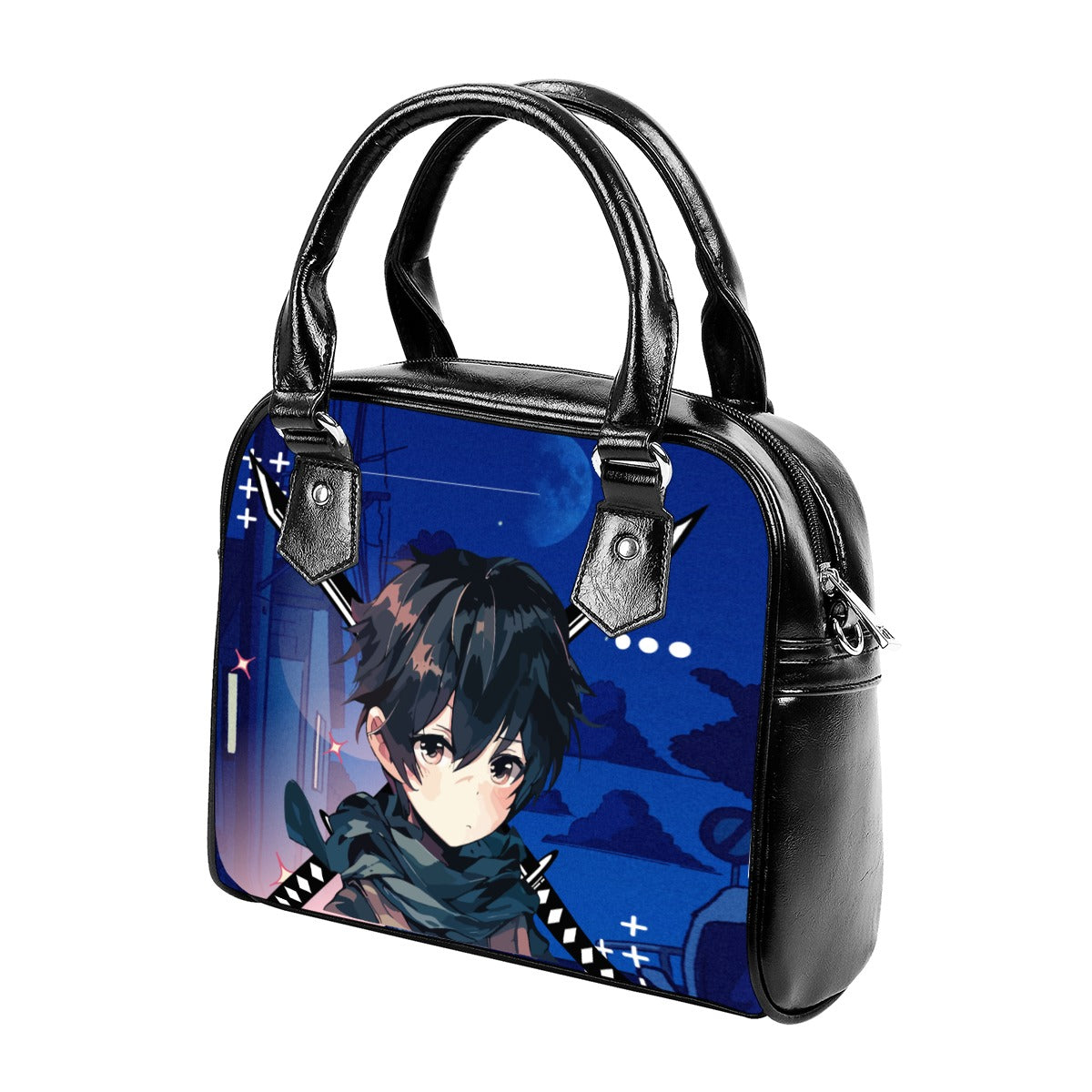 Anime blue Handbag With Single Shoulder Strap