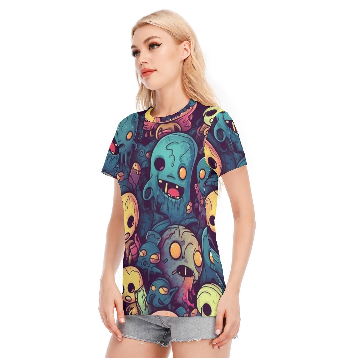 Halloween Women's Round Neck T-Shirt | 190GSM Cotton