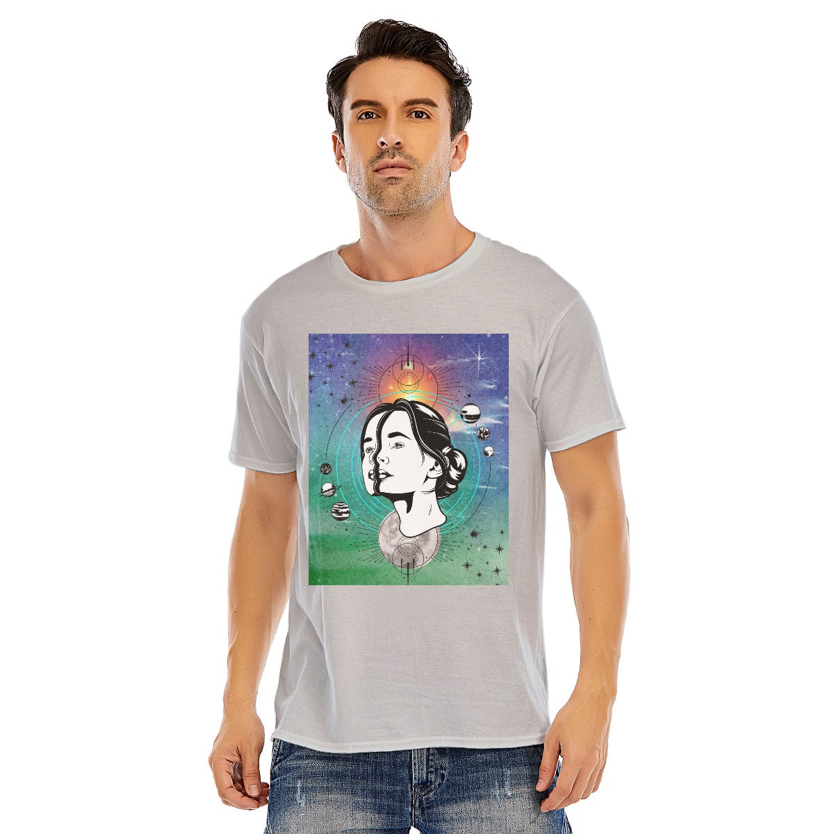 Abstract Unisex O-neck Short Sleeve T-shirt | 180GSM Cotton (DTF)