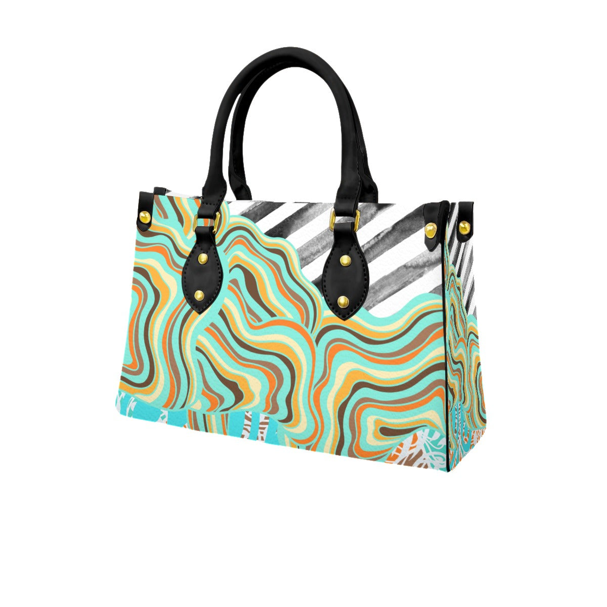 Abstract PU Handbag