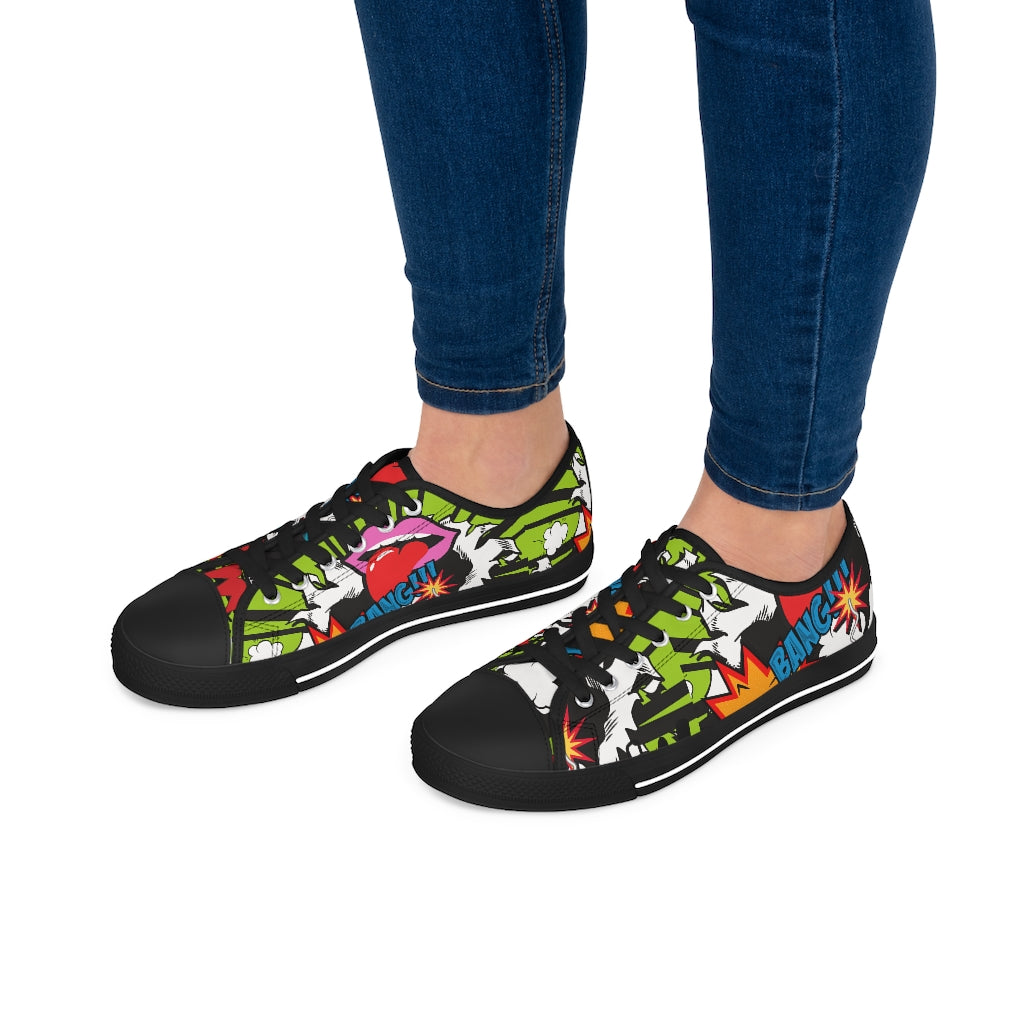 Retro comic Women's Low Top Sneakers