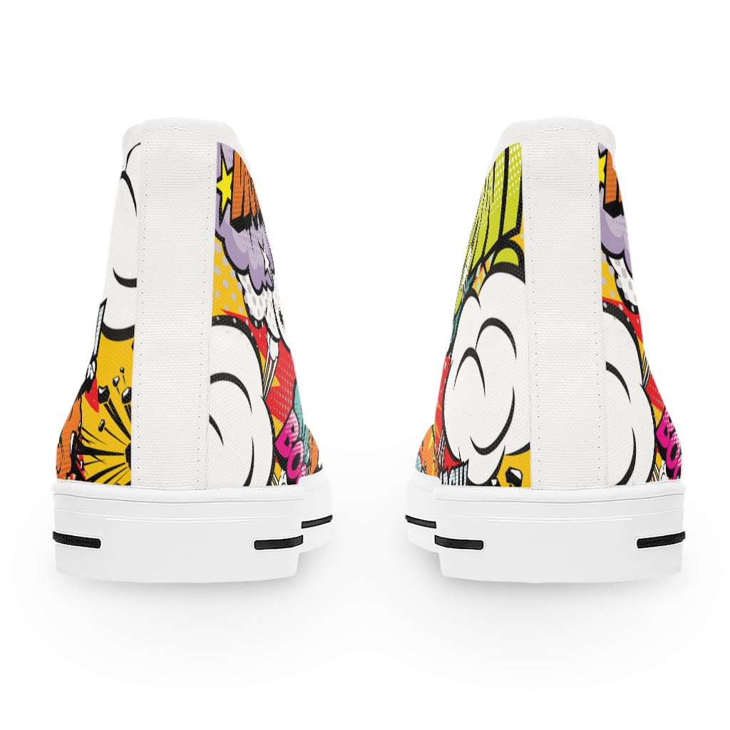 Comic book style Women's High Top Sneakers