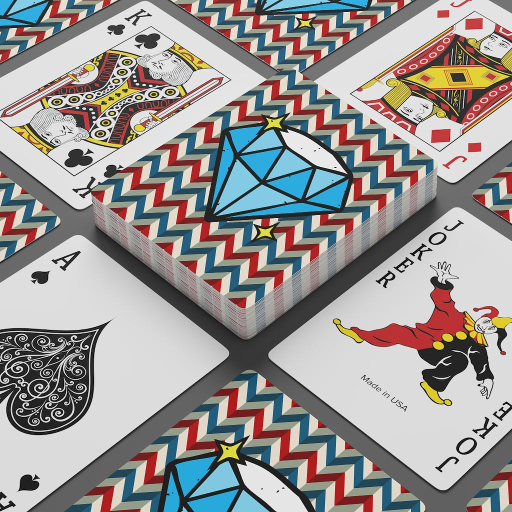 Pattern with diamond Custom Poker Cards