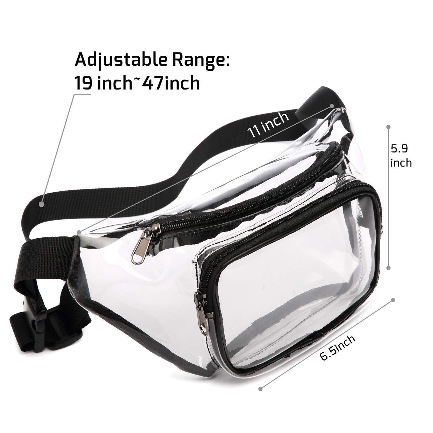 Stadium waist bag clear 10"